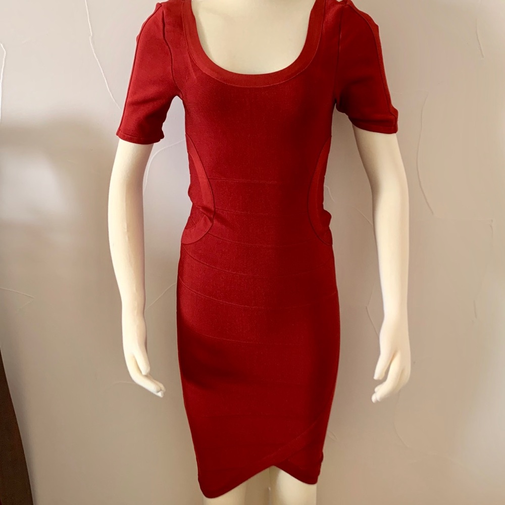 Bebe Fall Harvest Color Bandage Dress M